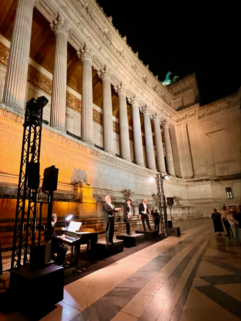 A concert on the main terrace of the Vittoriano.